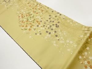 枝垂れ桜模様織出しリバーシブル袋帯